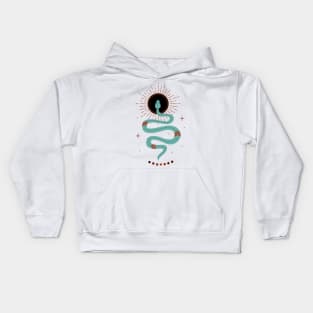 Turquoise Snake Kids Hoodie